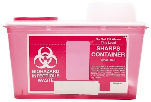 Sharps disposal container
